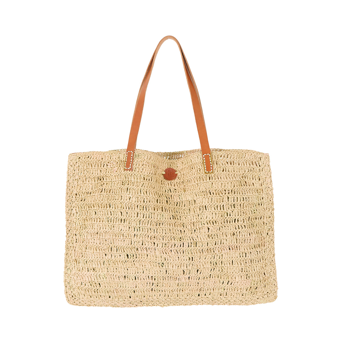 Gustave shopping bag in woven raffia by Yvonne Waska