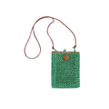 Yvonne Waska mini sac Minie fait main en raphia naturel vert